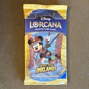 Disney Lorcana Into the Inklands Card Pack - Blue and Gold
